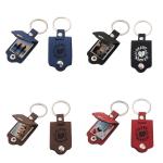 Sublimation Leather Metal Key Chain Cover with Laser Engraving Logo