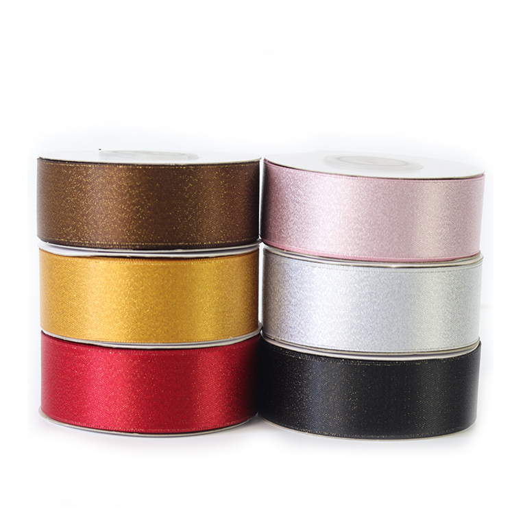 Smooth Feeling Decorative Satin Ribbon Customized Color 10 - 100MM Width