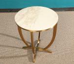 Contemporary Design Stainless Steel Frame Marble Top Coffee Table Side Table for