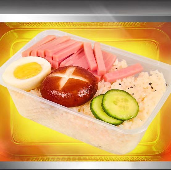 Custom 650ml Takeaway Food Container Rectangular Clear Plastic Takeaway Container