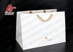 White Card Paper Custom Printed Grocery Bags , Personalized Paper Wine Bottle