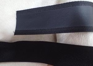 Wholesale Polyester Matte Effect Coating Woven Tape , Non Elastic Cord Black Color from china suppliers