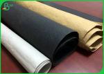 0.55mm Recycled Washable Paper Fabric In Brown Color Black Color