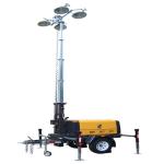 2 Wheel Diesel Powered Light Towers Portable Construction Lights Monitoring