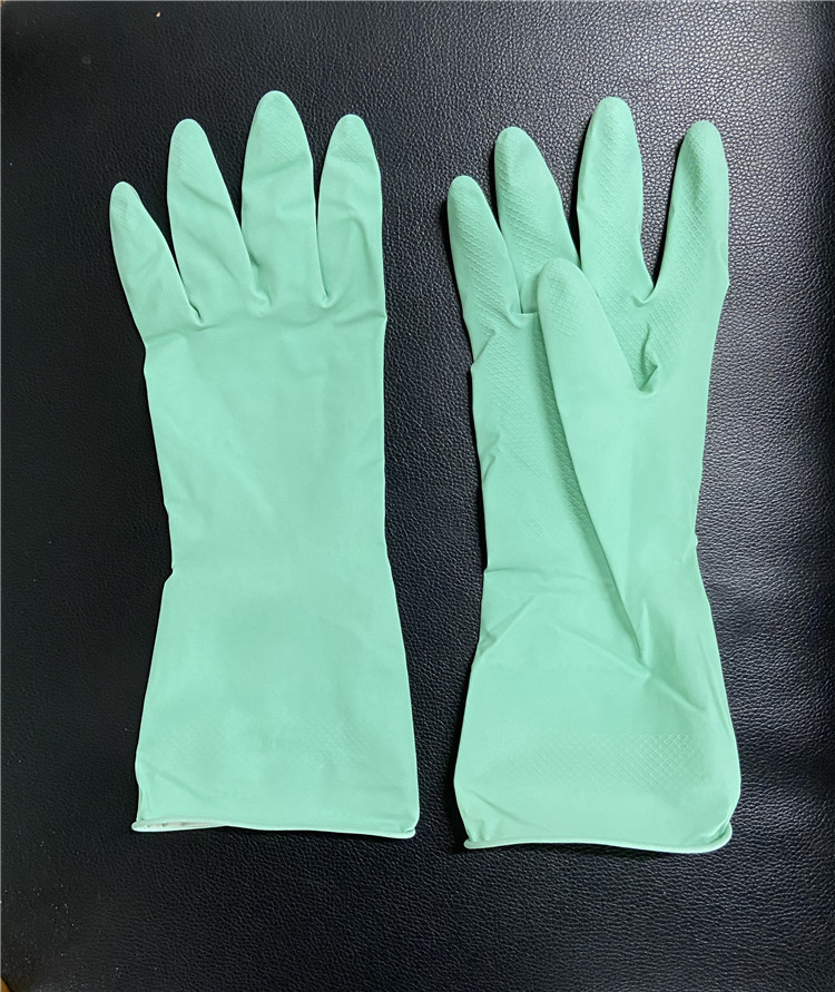 Cotton Spray Flocklined Household Rubber Gloves For Dishwashing