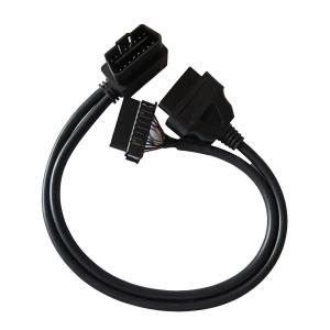 Wholesale 12W-24W OBD2 Y Cable Splitter Male To Dual Female For Benz Vehicle Diagnosis from china suppliers
