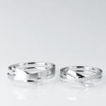 Intersecting Lines 18k Men20 Women13 Personalized Couple Rings