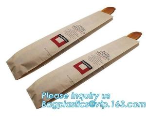 Wholesale Recyclable sandwich bread food packaging red paper bag,Eco-friendly high quality recycled custom logo printed brown dess from china suppliers
