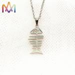 Unisex SS304 Skeleton Pendant Necklace Thickness 2.5MM