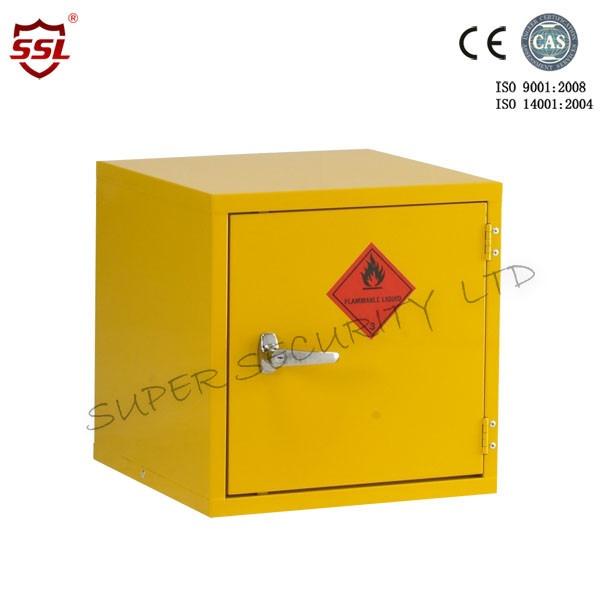 Mini Stainless Steel Hazardous Storage Cabinet Single Door with 1 Shelf Bench