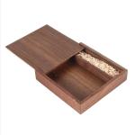 wedding gift storage box burnt color pull-out wooden photo storage box solid