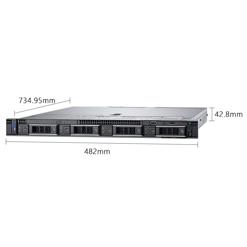 1U Server Rack Cloud Storage Infrastructure Server Case for Dell R450 4*3.5 Disk Position