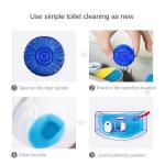 Blue Automatic Toilet Bowl Cleaner Tablets Bubbles Solid Block Toilet Cleaning