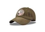 6 Panel Army Green Fitted Baseball Caps , Light Weight Cool Polo Baseball Cap