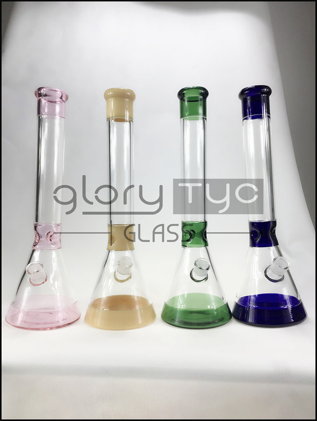OEM Available 15 Inch 5mm Borosilicate Glass Bongs Shisha Beaker