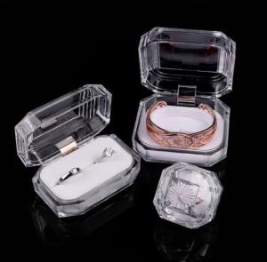 Wholesale Dustproof Small Jewelry Packaging Boxes Clear Acrylic Custom Logo Shape Size from china suppliers