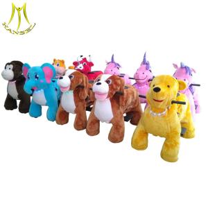 Wholesale Hansel family park coin operated electronic toys plush riding animals from china suppliers