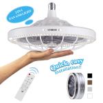 Moving Head Intelligent Dimming Home Decor Ceiling Fan 360 Rotating Remote