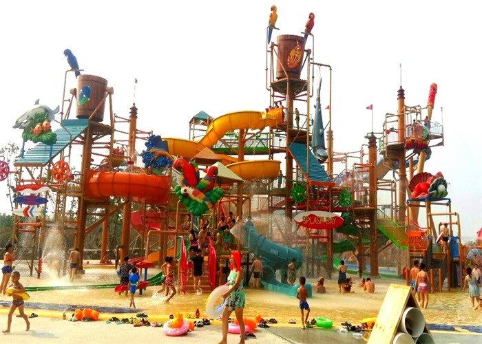 Mix Color Interactive Aqua Playground For Hotel Swimming Pool
