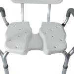 Senior Friendly Bathroom Chair For Shower Adjustable Height Aluminium Bath Chair