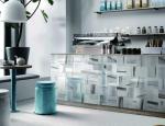 Wave Design 100x300mm Ceramic Wall Tile For Restaurant