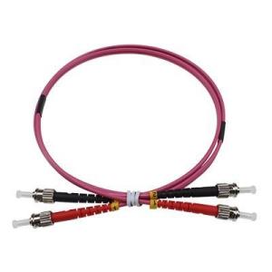 China Duplex OM4 Multimode ST-ST Patch Cord Fiber Optic Jumper 3.0mm on sale