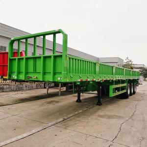 Wholesale Logistics Q345B Tri Axle 60T Drop Side Semi Trailer from china suppliers