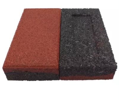 Anti Slip Park Outdoor Rubber Brick Tiles SGS Approved