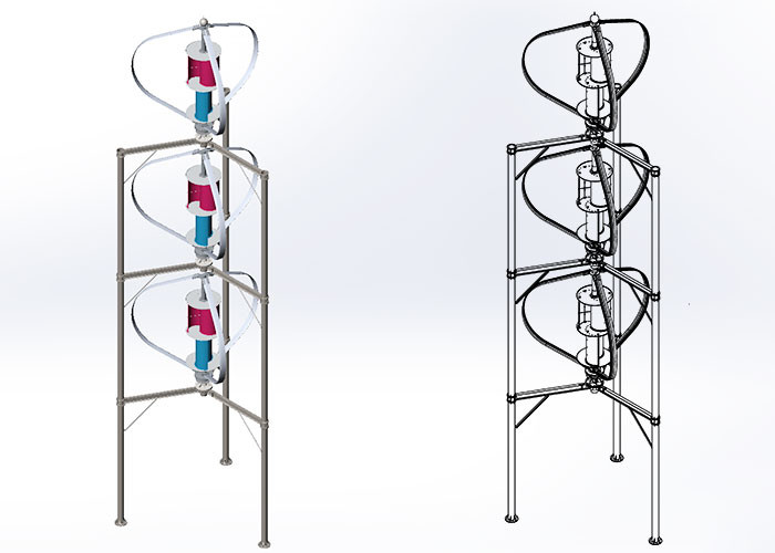 Multiple Residential Vertical Wind Turbine , Vertical Axis Wind Turbines