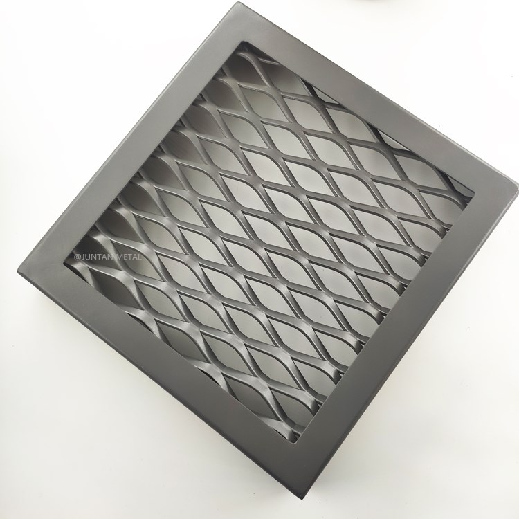 yellow color bigh hole expanded metal meshsheet for gate decorative