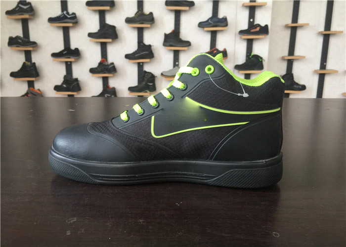Breathable Insole Leather Safety Shoes Slip Resistant / Anti Collision For Officer