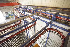Wholesale Electricalstatic Spraying Vertical Powder Coating Production Line Of Aluminium Alloy Profilses from china suppliers