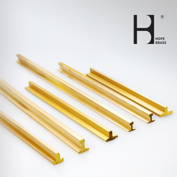 Golden Fadeless Brass T Shaped Channel C28000 T Section Tile Trim
