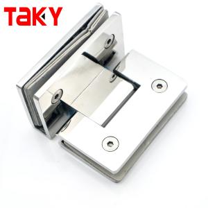 Wholesale 90*55mm Stainless Steel/Zinc Alloy Wall to Glass Hinge Sliding Sauna Glass Door Shower Hinge from china suppliers
