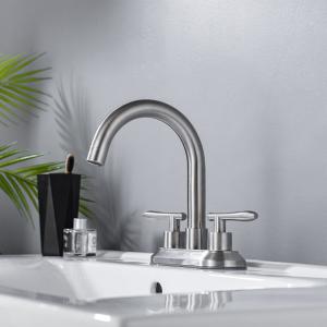 Wholesale 4 Inch Centerset 2 Handle Bathroom Faucet CUPC from china suppliers