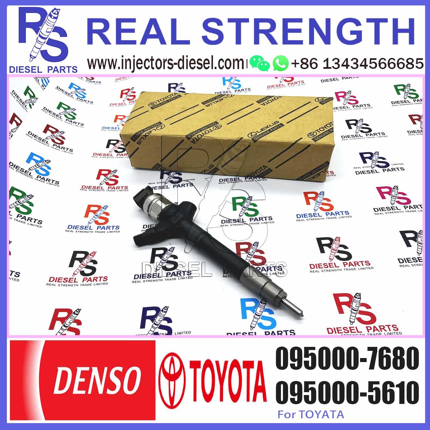 New Diesel Fuel Injector 095000-7690 095000-7680 For TOYOTA 1AD-FTV 2AD-FTV 23670-09230 23670-09270