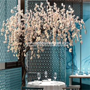 Wholesale White Flower Artificial Weeping Cherry Blossom Tree Outdoor Party Decoration from china suppliers