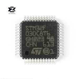 Wholesale STM32F030C8T6 LQFP48 IC Chip , 32 Bit MCU Microcontroller STM32F030 STM32F from china suppliers