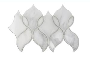 Wholesale Irregular Waterjet Mosaic Tile , Mosaic Bathroom Floor Tile For Hotel Reception Designs from china suppliers