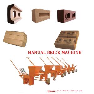 China Clay Block Machine 2-40 Moulds Manual Brick Making Machinery for sale Machine on sale