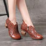 S457 New Women'S Shoes Original Retro Handmade Leather Stitching Round Head