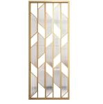 Modern interior decoration metal glass room divider wall panel