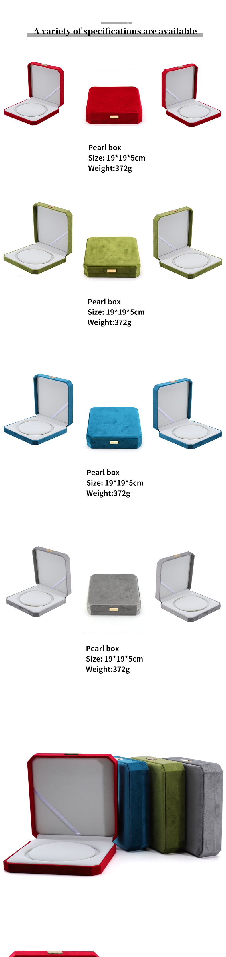 Custom Packaging Velvet Pearl Set Metal Display Stand for Small Case Jewelry Safe Box