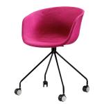 Polypropylene Plastic Rolling Chair Modern Design For Office / Home