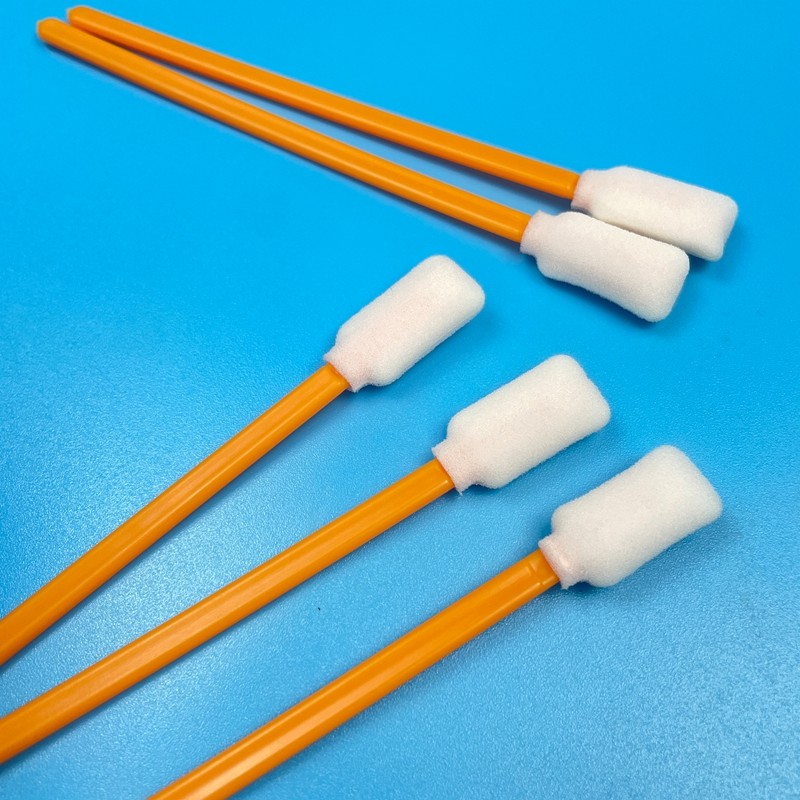 High Visibility Orange Cleaning Swabs Durable PP Handle With Lint Free Foam Head
