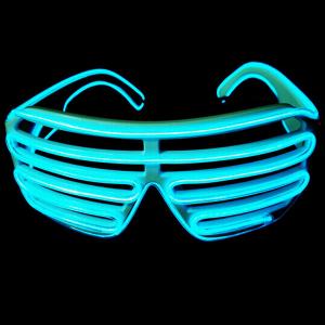 Wholesale EL Wire Wrapped Shutter Glasses Glow Light Up Shade for Dance Party from china suppliers