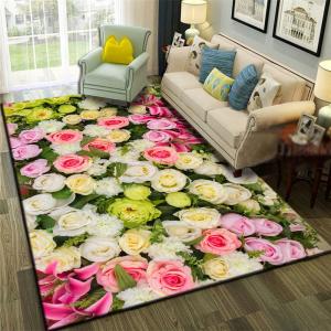 Wholesale 3D Printing Crystal Velvet Floor Carpet Rug Dining Room Floor Mat from china suppliers