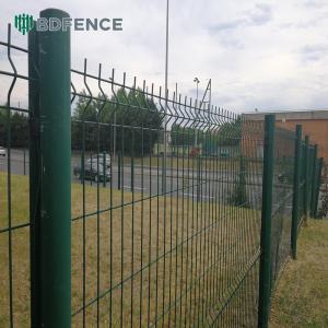 Wholesale Wire Dia 5mm Metal Mesh Fencing RAL 6005 Green Powder Coated 3D Fence Panel Triangle Bending Fence For Construction Site from china suppliers