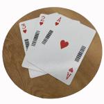 280gsm Blue Core Paper Poker Cards Matt Varnished 63x88mm With Barcode
