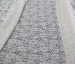 Ivory Floral Cotton Nylon Lace Fabric With AZO Free Dyeing For Lady Dress CY